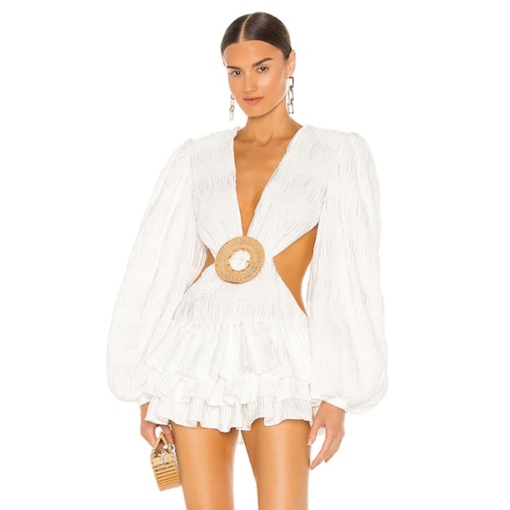 Bronx and Banco lilia mini dress in white. Size small. Worm once.